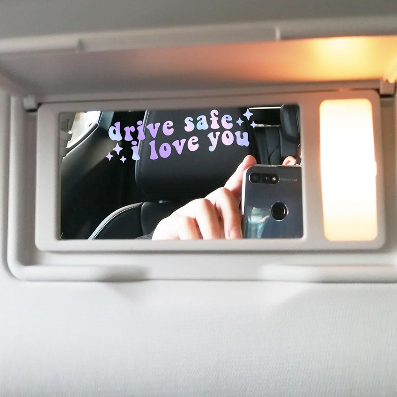 OFlyDesigns 2 x Drive Safe I Love You Rearview Decal Vinyl Decal Mirror Decals Rear View Mirror Sticker Side Mirror Car Window Sticker Gift for Her Gift for him - Image 3